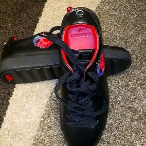 Mens Coach x Disney Black lace ups